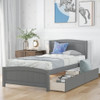 Platform Bed & Headboard, Footboard And Wood Slat Support