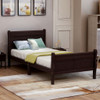Platform Bed Frame Mattress Foundation Sleigh Bed With Headboard / Footboard / Wood Slat Suppor