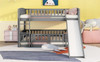Low Bunk Bed With Slide, Fence And Ladder