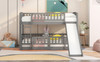 Low Bunk Bed With Slide, Fence And Ladder