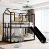 Metal Bunk Bed, Metal Housebed With Slide