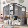 House Bunk Bed With Ladder, Wood Bed