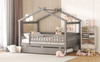 Creativity House Bed With Twin Size Trundle