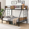 Modern Metal Bunk Bed With Dual Side Ladder And Metal Desig