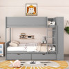 Bunk Bed With 2 Drawers And Multi Layer Cabinet