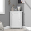 Bathroom Cabinet Triangle Corner Storage Cabinet With Adjustable Shelf Modern Style