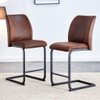 Modern Chairs With Cushions And Metal Legs (Set of 2)