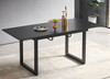 Square Extendable Dining Table With Metal Leg, Modern Space Saving Kitchen Table For Living Room
