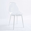 Transparent Plastic Seat Dining Chair (Set of 4)