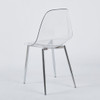 Transparent Plastic Seat Dining Chair (Set of 4)