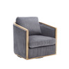 Corduroy Barrel Chair, 360 Degree Swivel