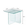 Modern Transparent Tempered Glass Sidetable