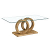 Contemporary Style Glass Top Coffee Table