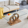Contemporary Style Glass Top Coffee Table