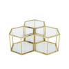 Modern Coffee Table With Double Layer Tempered Glass And Polygonal Design