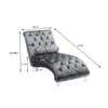 Velvet Chaise Lounge Indoor, Button Tufted Upholstered Chaise Lounge Chair With Pillow