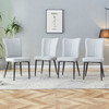 Modern Minimalist Dining Chairs With Metal Legs
