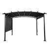 Outdoor Patio Pergola Gazebo - Steel Frame Sun Shelter With Retractable Canopy
