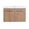 Modern Floating Bathroom Vanity With Resin Sink, Soft Close Doors