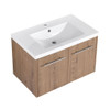 Modern Floating Bathroom Vanity With Resin Sink, Soft Close Doors
