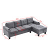 Modern Sectional Sofa Set With L Shape Chaise Lounge And Storage