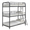 Modern Triple Bunk Bed, Durable Metal Frame