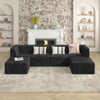 Modern Minimalist Corduroy Corner Sofa Sleeper