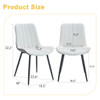 Modern Minimalist Dining Chair Set, Extended Seat Cushion