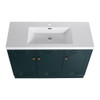 Contemporary Freestanding Bathroom Vanity With Resin Sink & Soft-Close Cabinet Doors