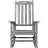 Oversized Porch Rocker Chair With Wide Seat And Tall Backrest