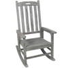 Oversized Porch Rocker Chair With Wide Seat And Tall Backrest