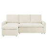 Convertible L Shaped Sleeper Sofa Bed With Reversible Chaise And Storage
