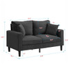 Modern Upholstered Loveseat Sofa, High Resilience