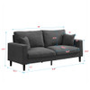 Modern Upholstered 2 Piece Sofa Set With 3 Seater And 2 Seater