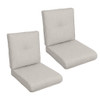 High Back Patio Chair Cushions For Garden (Set of 2)