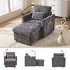 Multifunctional Chenille Recliner Sofa With Storage And Phone Bracket