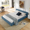 Modern Upholstered Platform Bed Frame With Pleated Design