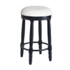 360° Swivel Wooden Barstools With Upholstered Seat, Counter Height (Set of 2)