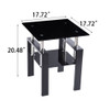 Tempered Glass Table With Storage