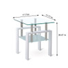 Tempered Glass Table With Storage