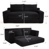 Convertible Loveseat Sofa Bed With Memory Foam & Steel Frame