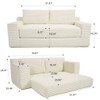 Convertible Loveseat Sofa Bed With Memory Foam & Steel Frame