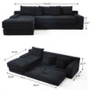 Modern L - Shaped Sectional Couch With Memory Foam