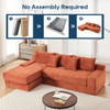 Modern L - Shaped Sectional Couch With Memory Foam