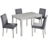 Dining Table Set, Table With A Rectangular Table And Upholstered Chairs
