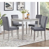 5 Pieces Wooden Dining Table Set, Square Table And 4 Upholstered Chairs