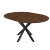 Round Dining Table With Extendable Blades, X Base