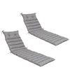 2 Piece Outdoor Chaise Lounge Chair Cushion Set