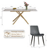 Modern Expandable Dining Table With Retractable Leaf With Chairs