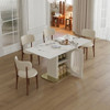 Dining Table Set With Storage, Includes Chairs For Kitchen